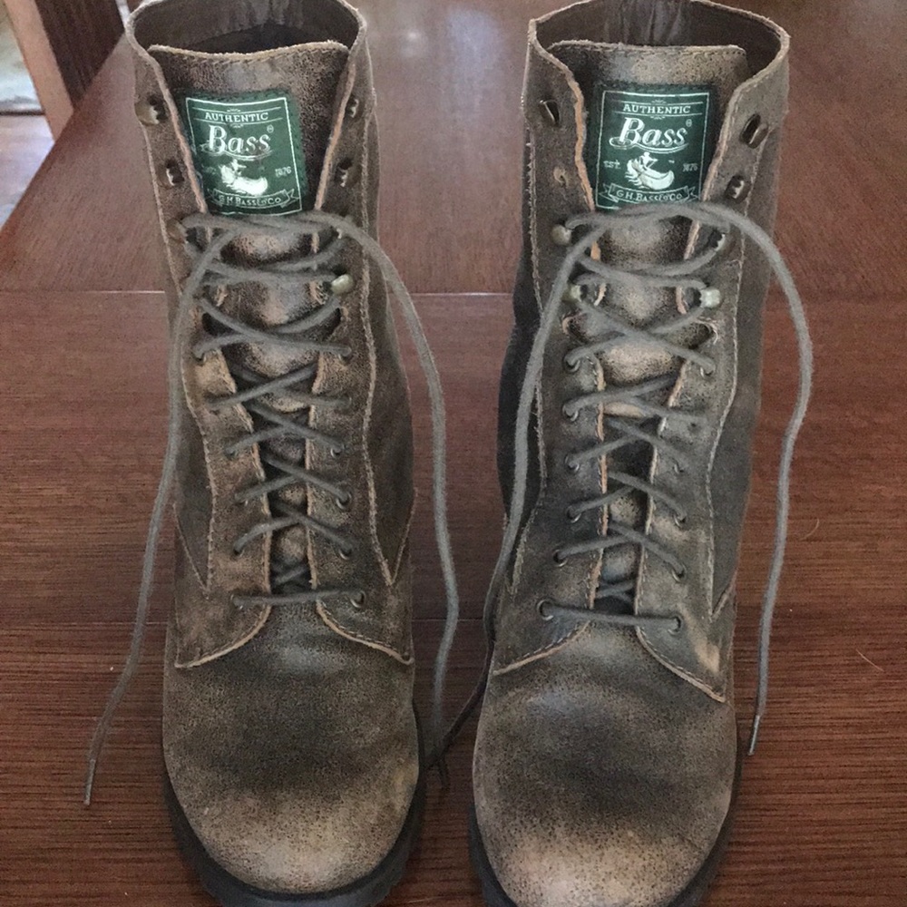Bass distressed booties